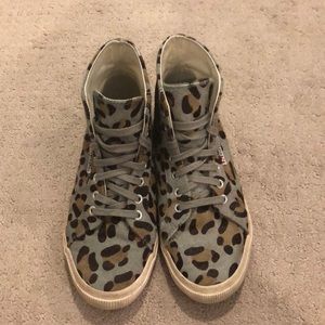 Leopard print high top supurgas